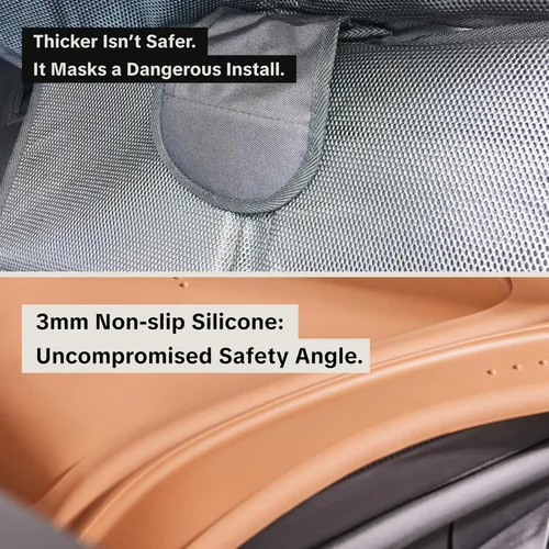Miniatura 6 de Siliguard - Protector de asiento de automóvil para asientos de cuero, sin muescas y agarre antideslizante, funda de asiento impermeable, alfombrilla