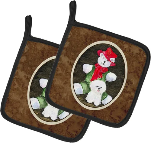 Miniatura 294 de Caroline's Treasures SS8617PTHD - Juego de soportes para ollas de cocina resistentes al calor, almohadillas calientes para horno para cocinar, Husky