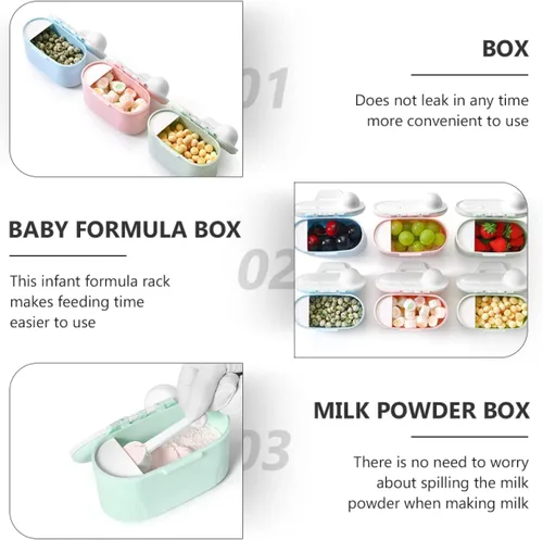 Miniatura 8 de Toddmomy Hogar para al aire libre S Food Baby Container Dispenser Milk Formula Holder Travel Leakproof Portable