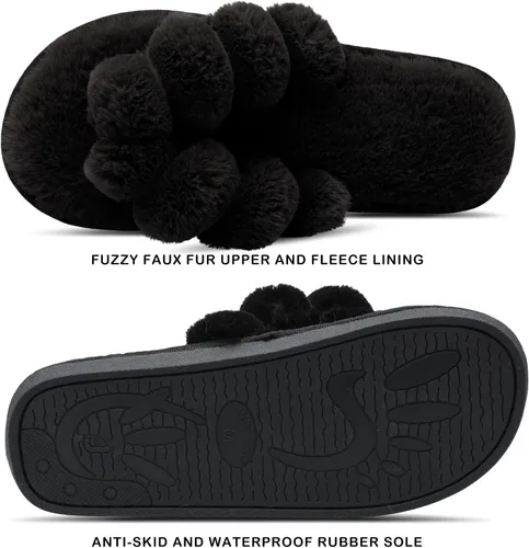 Miniatura 3 de JOINFREE - Pantuflas de dormitorio para mujer, cómodas, aptas para las cuatro estaciones, elegantes, zapatos para interiores y spa