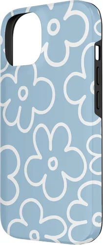 Miniatura 2 de Funda floral para iPhone 14 Cute Sky Blue and White Flower Pattern Wildflower