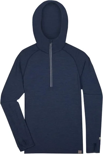 Miniatura 4 de MERIWOOL Sudadera con capucha para hombre, ligera, de lana merina, manga larga, térmica