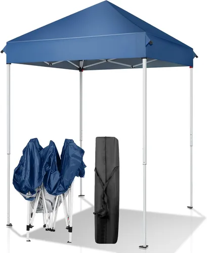 Outvita Carpa Toldo Emergente 5x5, Carpa Toldo para Exteriores Ez Up Refugio Instantáneo con Bolsa de Transporte Patas Rectas Patio Balcón Porche