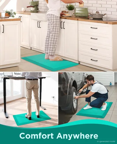Miniatura 9 de Ophanie Tapetes de cocina para piso, alfombras de cocina de 3/4 de pulgada de grosor, 20 x 32 pulgadas, tapete acolchado antifatiga para estar