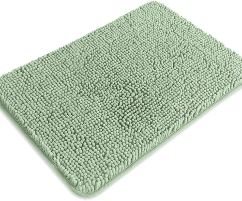 Miniatura 458 de Alfombra de baño pequeña de 12 x 18 pulgadas, lavable y absorbente, antideslizante, alfombra de baño de felpilla gruesa y suave para baño, ducha