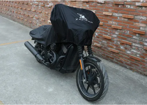 Miniatura 3 de X AUTOHAUX Cubierta de Motocicleta para Moto de Calle Scooter Media Cubierta Ligera Exterior Impermeable Protector contra Lluvia y Polvo Negro