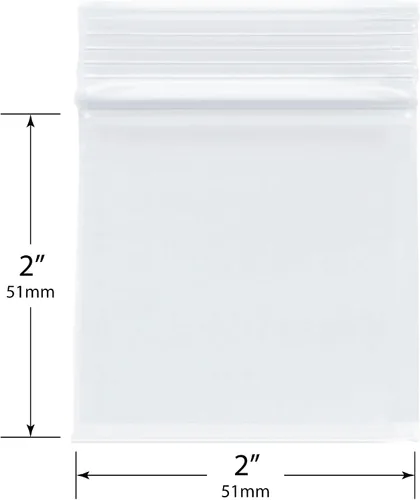 Miniatura 2 de Plymor 2 "x 2" (caja de 1,000), bolsas de plástico con cierre de cremallera resistente de 4 mil