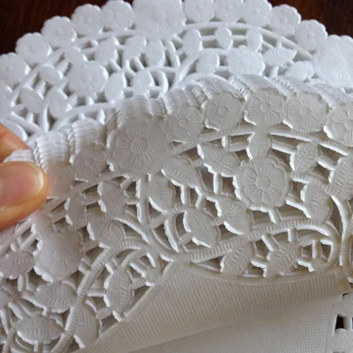 Miniatura 3 de 50 piezas de papel redondo blanco Lancaster Almohadillas de embalaje de tartas para decoración de vajilla de boda (10 pulgadas)