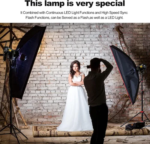 Miniatura 2 de Godox FV150 - Luz LED flash de 150 W 2.4G, sincronización de alta velocidad 1/8000s, CRI96+, TCLI 96+, 12000LUX, 5600 K ± 200 K, 8 modos de efectos