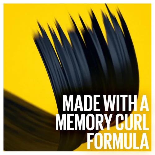 Miniatura 6 de Maybelline New York Volum' Express Colosal Curl Bounce - Maquillaje lavable con fórmula de rizo de memoria, hasta 24 horas de uso, negro más negro