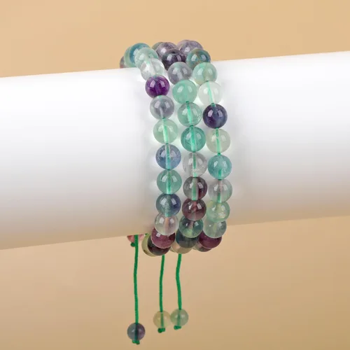 Miniatura 70 de AD Beads Pulseras de piedras preciosas unisex de 0.315 pulgadas (0.315 in), macramé curativo ajustable de 7 a 9 pulgadas Usa esta pulsera