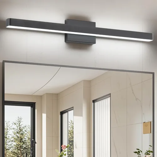 Miniatura 10 de Barra de luz LED moderna para tocador de baño (16 pulgadas, blanco frío 6000 K), accesorios de iluminación de pared de baño de acrílico moderno