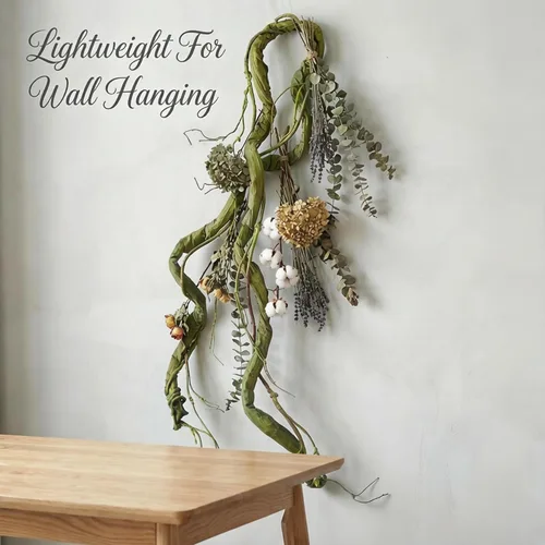 Miniatura 7 de Ramas de árbol verdes grandes y flexibles de 118 pulgadas para colgar en la pared, enredaderas de uva para manualidades, guirnalda vegetal, plantas