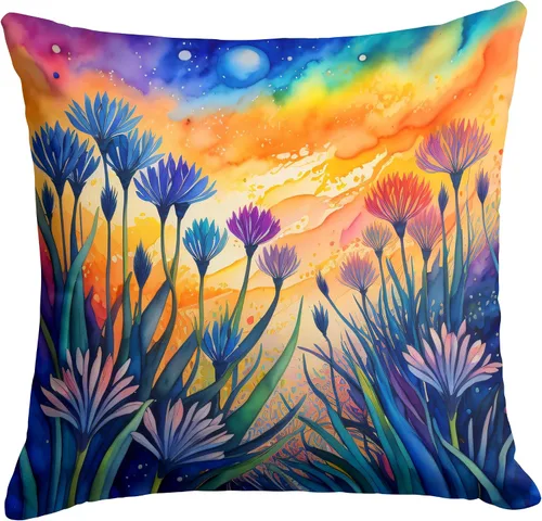 Caroline's Treasures DAC1920PW1414 - Almohada decorativa de tela Agapanthus colorida lavable a máquina, almohada decorativa para interiores y