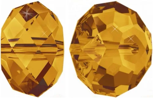 Miniatura 13 de Adabele - 100 cuentas de cristal Rondelle sueltas facetadas austriacas de 0.315 pulgadas (0.315 in), espaciador de sol naranja compatible