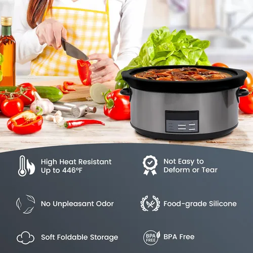 Miniatura 4 de Forros para olla de cocción lenta que se ajustan a Crock Pot de 6,5 a 7,5 l, 2 piezas de forros para olla de cocción lenta de 6,5 a 7,5 l para ollas