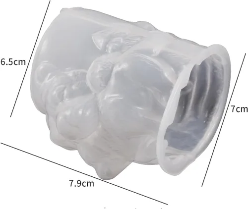 Miniatura 3 de Molde de fundición de resina, moldes de silicona para decoración del hogar, molde de animales 3D, molde para hacer velas (oso de columna animal)