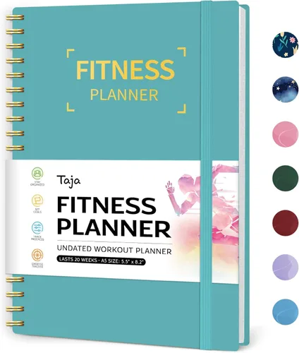 Miniatura 17 de Diario de entrenamiento físico para mujeres y hombres, tamaño A5 (5.5 x 8.2 pulgadas), planificador de registro de entrenamiento para rastrear