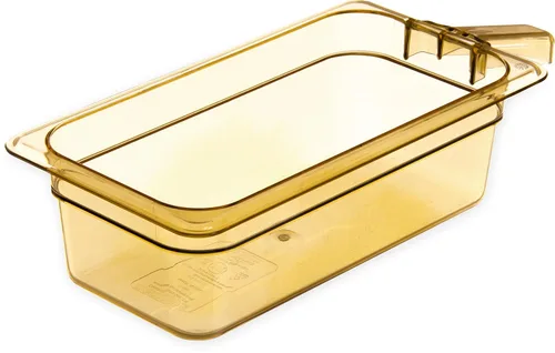 Carlisle FoodService Products 30861H13 StorPlus - Sartén para alimentos de alto calor con 1 asa, 4 pulgadas de profundidad, tercer tamaño, ámbar,