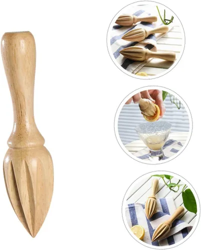 Miniatura 9 de Zerodeko Wooden Lemon Juicer Squeezer Manual Citrus Reamer Hand Press Fruit Extractor Ergonomic Design for Fresh Orange and Grapefruit Juice at Home