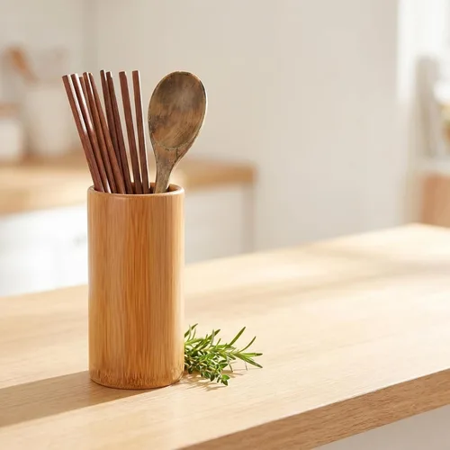 Miniatura 6 de Cabilock Utensilios de cocina Contenedor Cuchara Tenedor Soporte de palillos de bambú Soporte de palillos Organizador de palillos Barril