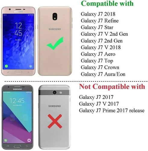 Miniatura 3 de Defender Armor - Funda para Galaxy J7 2018, resistente a prueba de golpes, con protector de pantalla integrado