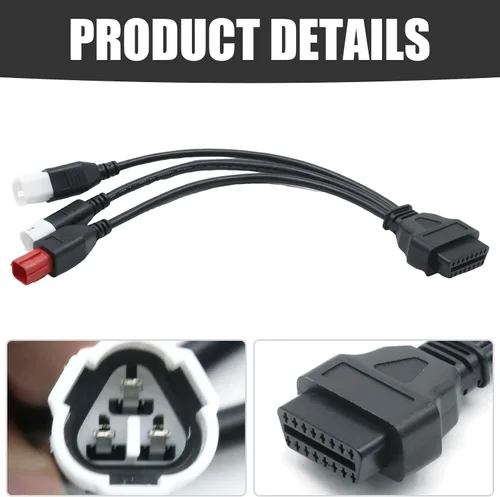 Miniatura 3 de Hoypeyfiy Cable adaptador de diagnóstico OBD2, repuesto para Yamaha Kline Euro5 reemplazo de motocicleta para Moto Guzzi reemplazo para Piaggio 16