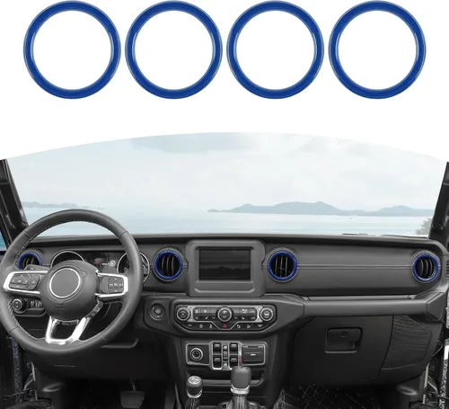 Miniatura 17 de RT-TCZ para Cubiertas de Rejillas de Aire del Tablero de Jeep Wrangler JL Vinilo Adhesivo Pegatinas Azul Bebé para Jeep Wrangler JL JLU Gladiator JT