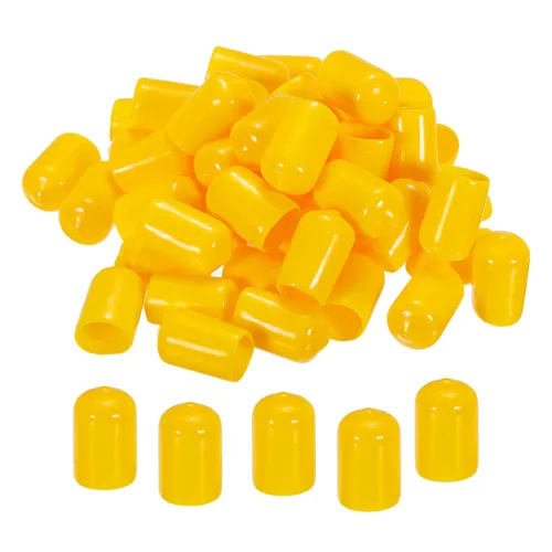 Miniatura 13 de MECCANIXITY 100 tapas de goma de 1/8 de pulgada (0.118 in), protector de rosca de vinilo de PVC, tapas redondas de alambre para perno de tornillo