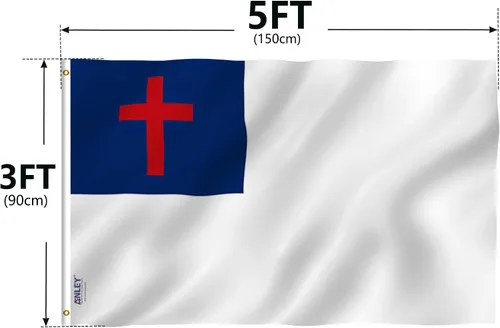 Miniatura 7 de Bandera de EE. UU. + cristiana + Israel + Vaticano + Templarios + Masónico, Cristiano