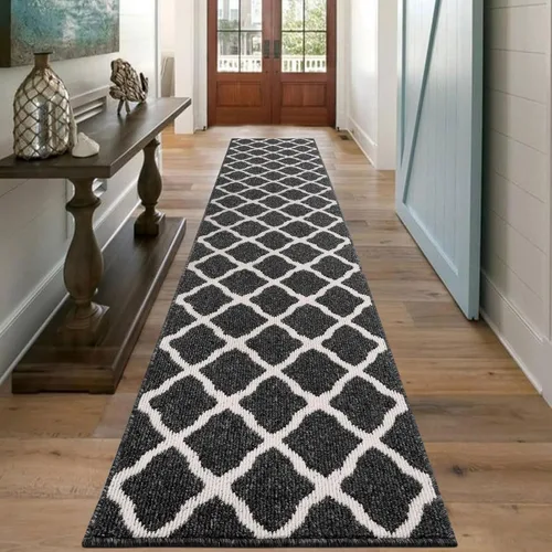 Miniatura 39 de SHACOS Alfombra de pasillo lavable de 2 x 8 pies, con parte trasera de goma antideslizante, resistente a las manchas, alfombra de cocina