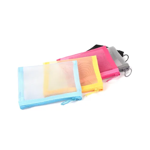 patu Mini bolsas de malla con cremallera, 4" x 5", tamaño S / A7, 5 piezas, organizador de accesorios cosméticos de maquillaje y belleza para