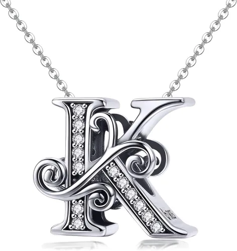 Miniatura 5 de Plata de ley 925 maciza con piedras cúbicas, opciones de regalo completas AZ alfabeto encantador, letras abalorios para pulseras europeas Pandora