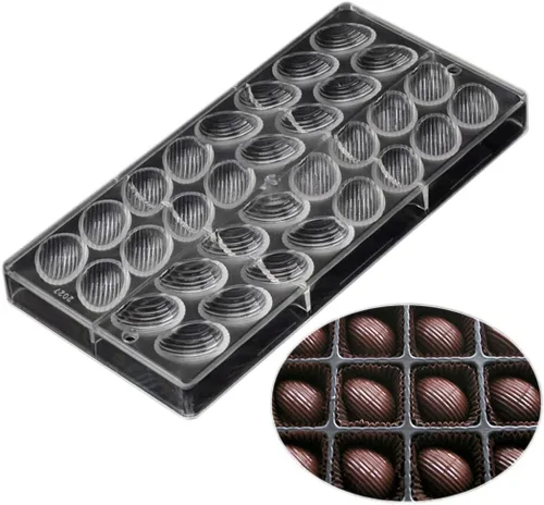 Molde de Policarbonato para Chocolate Molde de Caramelo DIY Plástico Duro Transparente Utensilios de Repostería Herramientas de Pastelería 4