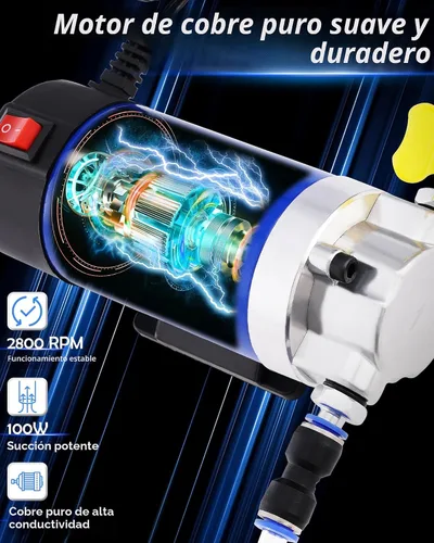 Miniatura 3 de Bomba de aceite 12V 100W, bomba extractora de aceite para cambio de aceite del motor, bomba eléctrica de transferencia de fluidos para aceite