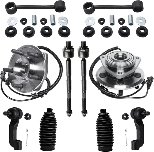 Miniatura 195 de Detroit Axle - Kit de nudillos de dirección delantera izquierda para Ford Edge Lincoln MKX 07-10, cojinete de rueda del lado del conductor, nudillo