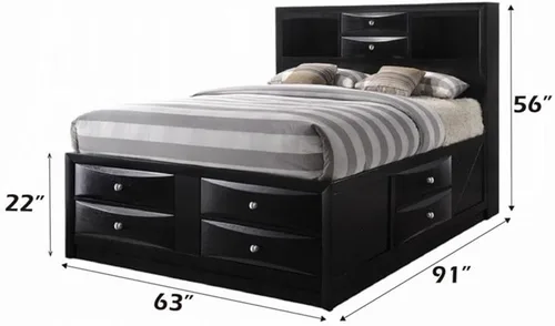 Miniatura 3 de Acme Cama de almacenamiento Irlanda Queen en negro