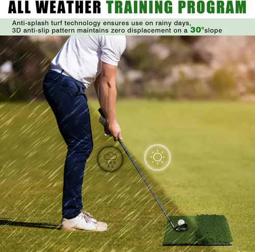 Miniatura 8 de Premium Golf Hitting Mat, 10mm Foam Padding with Rubber Backing Golf Mat, Golf Practice Mat for Indoor and Outdoor Training