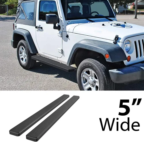 Miniatura 2 de iBoard estribos para Jeep Wrangler Sport Utility 2007-2017, 2 puertas, Negro