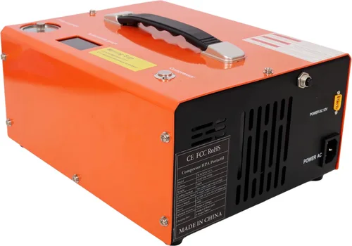 Miniatura 9 de Compresor de aire PCP, compresor de pistola de aire PCP portátil de 4500PSI con convertidor integrado, parada automática DC12V/AC120V Bomba