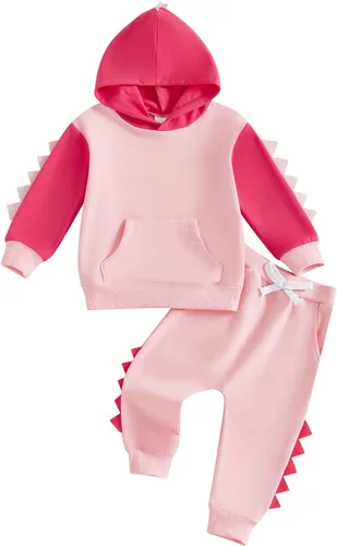 Miniatura 15 de Conjunto de ropa de otoño e invierno para bebé y niño, sudadera larga con capucha y pantalones para niños pequeños, 6, 12, 18, 24 meses, 2T