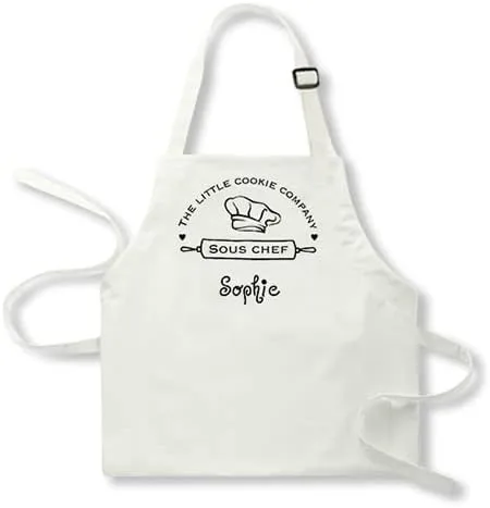 Miniatura 5 de Paquete de 2 delantales personalizados para padres e hijos, delantales ajustables con foto con nombre personalizado para cocina, cocina, hornear
