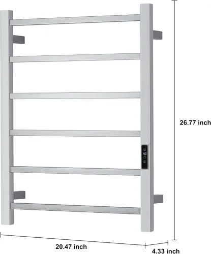 Miniatura 4 de Toalleros térmicos para baño, calentadores eléctricos de toallas para montar en la pared con temporizador y control de temperatura, calentador