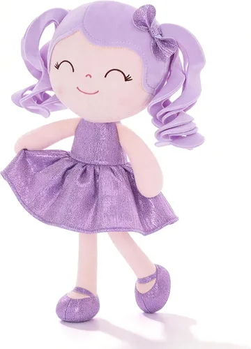 Miniatura 11 de Gloveleya Muñeca Baby Dolls Soft Rag Doll Baby Girl Regalos Curly Spring Girl - Naranja 9 pulgadas