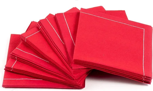 Miniatura 20 de Five Star Napkins Servilletas plegables de algodón para cóctel, bebidas, postres, bares, fiestas, eventos, vacaciones, bodas, fiestas, 8 x 8 Azul