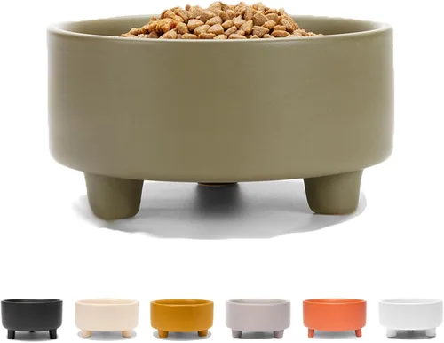 Miniatura 18 de Waggo Uplift - Tazón de cerámica para perros para razas pequeñas, medianas y grandes, pesado y duradero, para alimentos y agua, apto para Crema