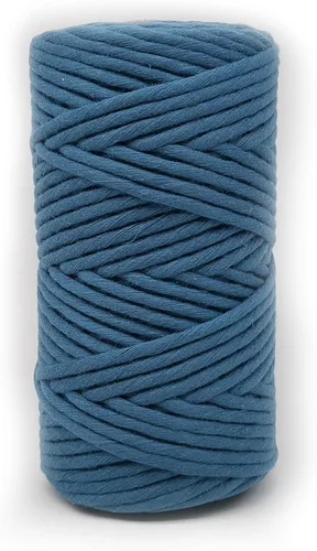 Miniatura 8 de Cuerda de macramé 21S de 0.157 in x 328.1 ft, cuerda trenzada de algodón 100% puro de lujo, cuerda trenzada para manualidades, colgar en la pared
