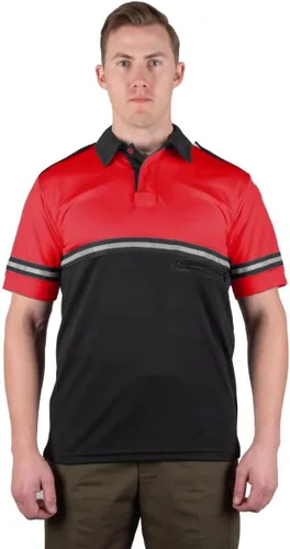Miniatura 7 de First Class Camisa de patrulla de bicicleta de dos tonos con rayas reflectantes y bolsillo con cremallera