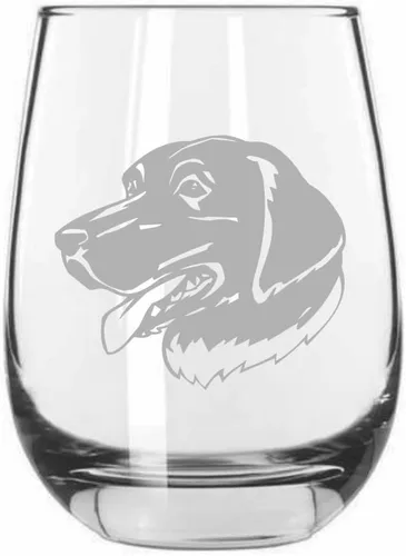 Miniatura 127 de Sakhalin Husky Dog - Copa de vino grabada personalizada de 15.25 onzas sin tallo