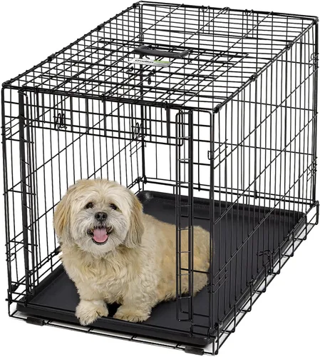 Miniatura 10 de Jaula de perro MidWest Homes for Pets, Puerta única, Negro